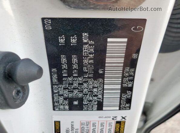 JTJAM7BX2N5337269 2022 LEXUS GX White VIN კოდის სტიკერის ხედი
