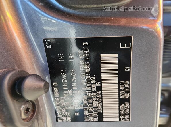 JTJBARBZ5J2149142 2018 LEXUS NX Угольный 