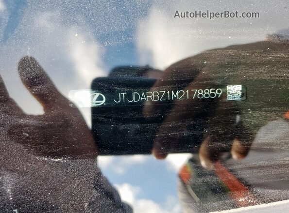 JTJDARBZ1M2178859 2021 LEXUS NX Red VIN կոդի պիտակի տեսք