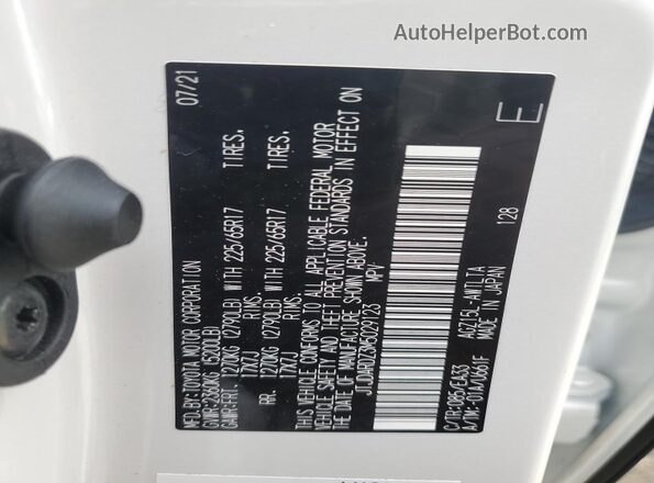JTJDARDZ3M5029123 2021 LEXUS NX White 