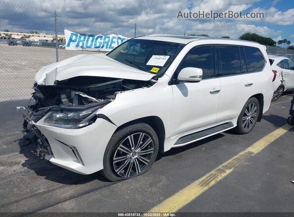 JTJDY7AX8M4335663 2021 LEXUS LX 570 White Առջևի ձախ երեք քառորդ տեսարան
