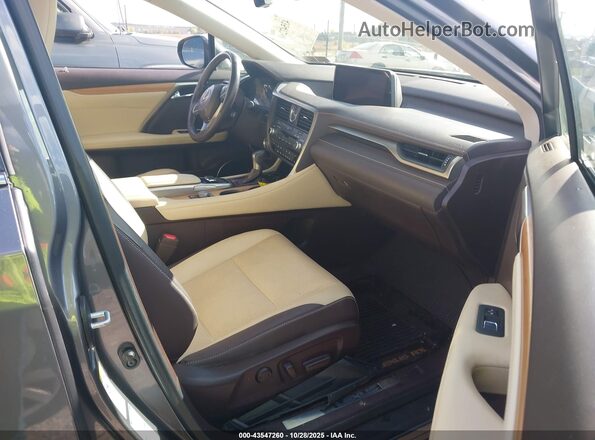 JTJDZKCA1K2016994 2019 LEXUS RX 350L Серый Вид салона спереди