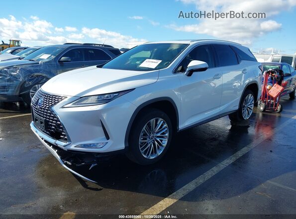 JTJJGKFA4M2016799 2021 LEXUS RX 450HL White Vista tres cuartos delantera izquierda