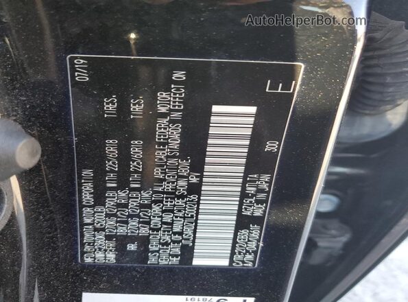JTJSARDZ1L5002136 2020 LEXUS NX Black VIN კოდის სტიკერის ხედი