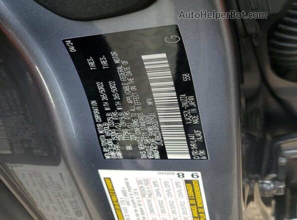 JTJVBCDX4R5007541 2024 LEXUS GX Gray Vista de la etiqueta del VIN