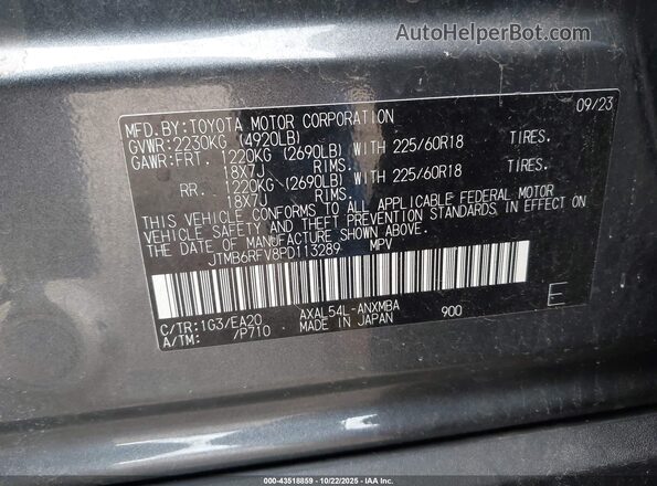 JTMB6RFV8PD113289 2023 TOYOTA LE Gray Engine compartment view