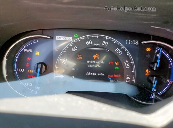 JTME6RFV9ND522783 2022 TOYOTA RAV4 Gray Вид щитка приладів