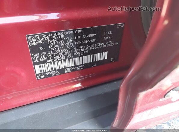JTMEB3FV3PD117532 2023 TOYOTA RAV4 PRIME Red Շարժիչի բաժամունքի տեսք