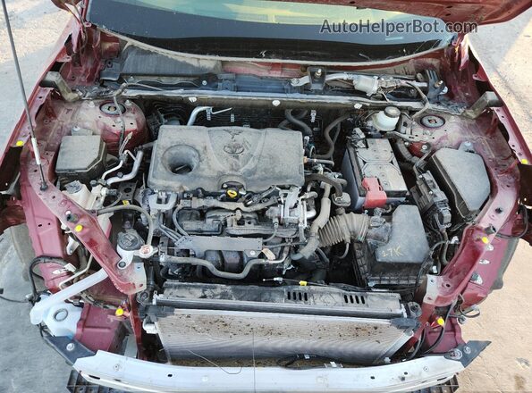 JTMF1RFV7LD053743 2020 TOYOTA LE Red ძრავის განყოფილების ხედი
