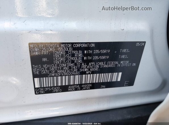 JTMFB3FV3RD209683 2024 TOYOTA RAV4 PRIME White 