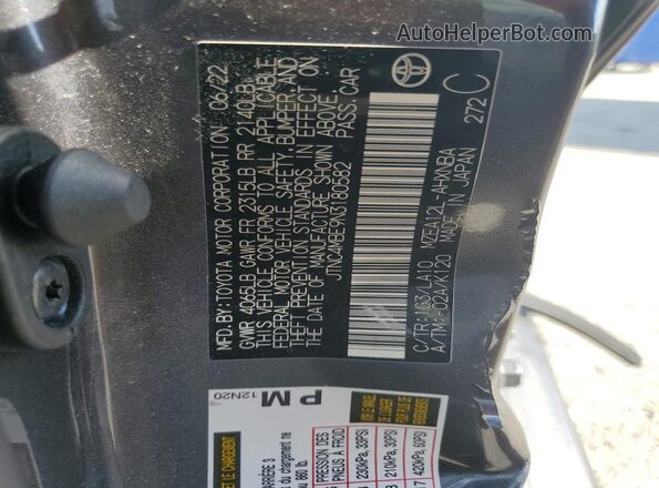JTNC4MBE9N3180582 2022 TOYOTA LL Charcoal 