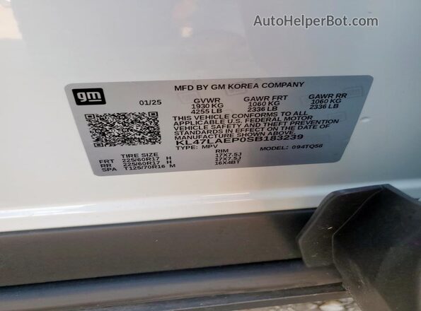 KL47LAEP0SB183239 2025 BUICK OTHER White Engine compartment view