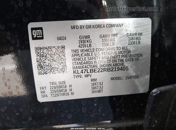 KL47LBE22RB219405 2024 BUICK OTHER Black Widok komory silnika