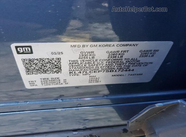 KL47LCEP7SB172444 2025 BUICK OTHER Blue Շարժիչի բաժամունքի տեսք