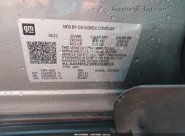 KL4AMBS23RB018815 2024 BUICK ENCORE Серебряный Вид подкапотного пространства