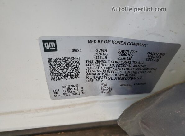 KL4AMBSLXSB079657 2025 BUICK ENCORE White 