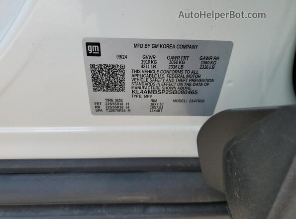 KL4AMBSP2SB080465 2025 BUICK ENCORE White 