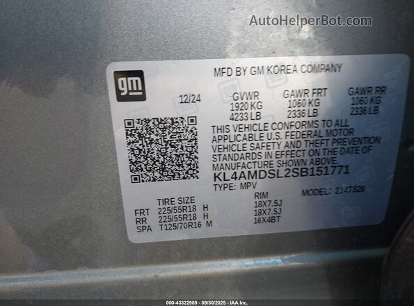 KL4AMDSL2SB151771 2025 BUICK ENCORE Gray Vista del compartimento del motor