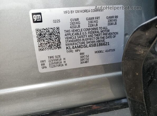 KL4AMDSL4SB186621 2025 BUICK ENCORE Gray 
