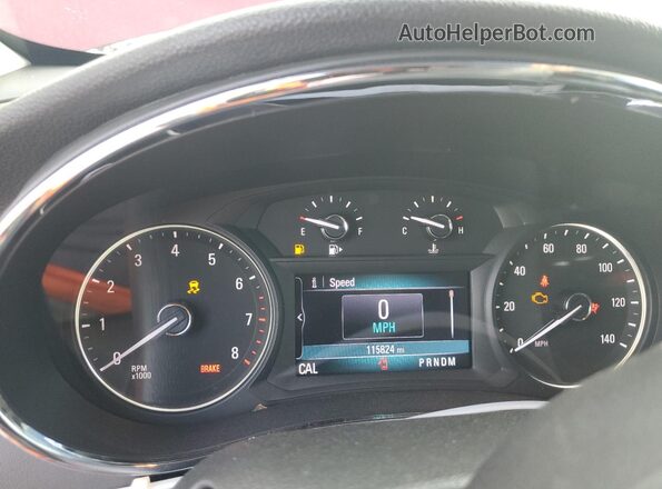 KL4CJASB0LB017902 2020 BUICK ENCORE Red Vista del cuadro de instrumentos