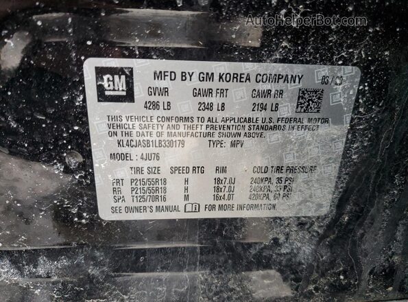 KL4CJASB1LB330179 2020 BUICK ENCORE Black Панорамний вид салону 360°