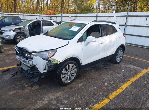 KL4CJASB6JB683837 2018 BUICK ENCORE White Vista tres cuartos delantera izquierda