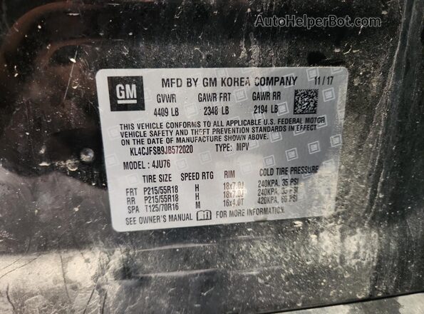 KL4CJFSB9JB572020 2018 BUICK ENCORE Black 