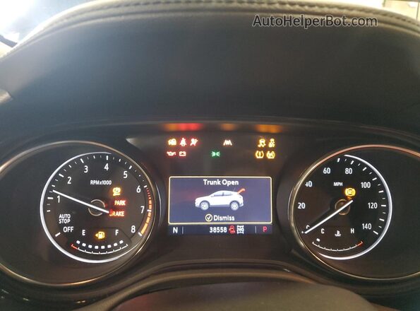KL4MMESL7LB128314 2020 BUICK ENCORE Blue Вид щитка приладів