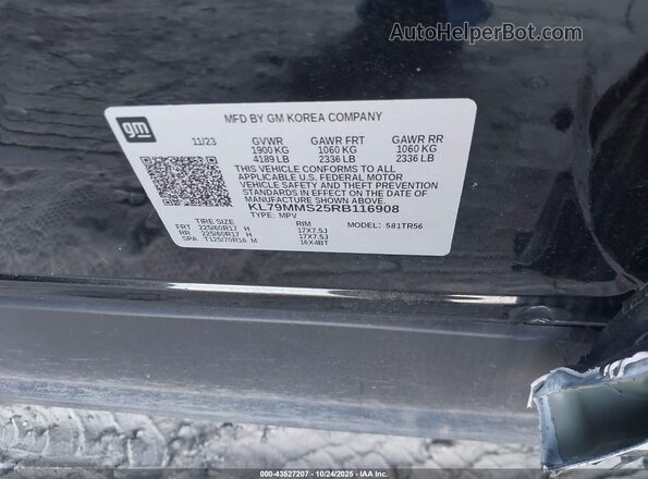 KL79MMS25RB116908 2024 CHEVROLET TRAILBLAZER Black ძრავის განყოფილების ხედი