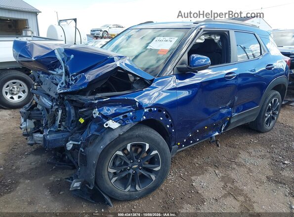 KL79MPS21NB015604 2022 CHEVROLET TRAILBLAZER Blue Vista tres cuartos delantera izquierda