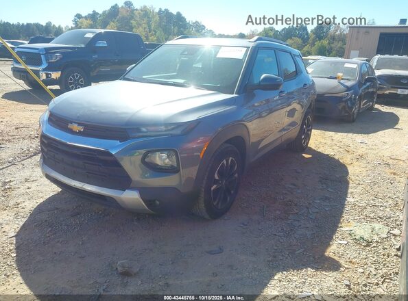 KL79MPSL7MB107520 2021 CHEVROLET TRAILBLAZER Gray წინა მარცხენა ხედი სამი მეოთხედიდან