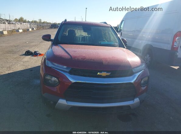 KL79MRSL1MB070296 2021 CHEVROLET TRAILBLAZER Red ხელსაწყოთა პანელის ხედი