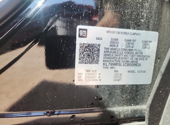 KL79MRSL5SB009935 2025 CHEVROLET TRAILBLAZER Black 
