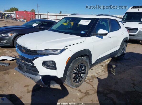 KL79MRSL7MB169463 2021 CHEVROLET TRAILBLAZER White წინა მარცხენა ხედი სამი მეოთხედიდან