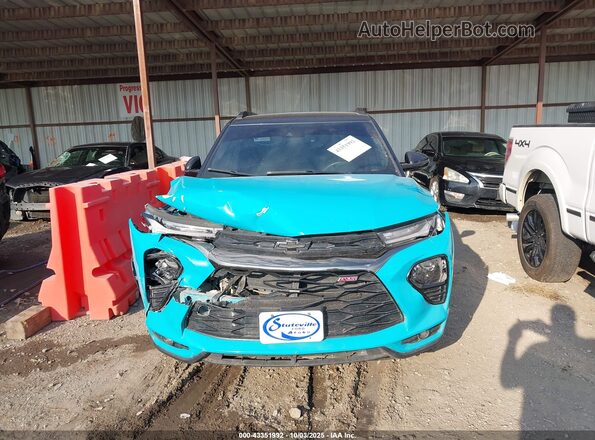 KL79MTSL3MB173071 2021 CHEVROLET TRAILBLAZER Turquoise ხელსაწყოთა პანელის ხედი