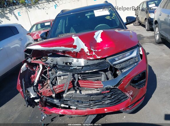 KL79MTSL8NB098997 2022 CHEVROLET TRAILBLAZER Red Widok deski rozdzielczej