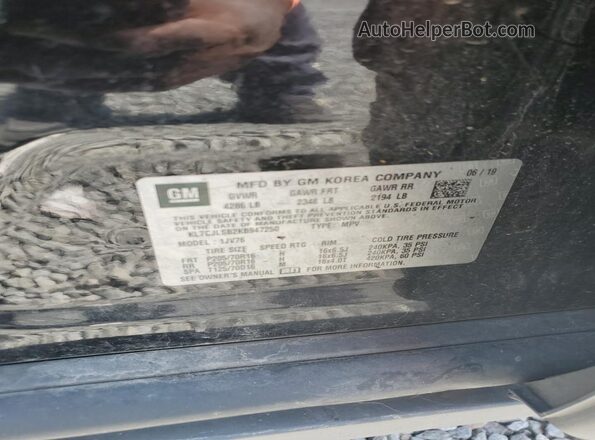 KL7CJLSB2KB947250 2019 CHEVROLET TRAX Black Widok komory silnika
