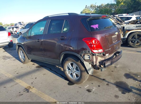 KL7CJPSB0MB325661 2021 CHEVROLET TRAX Maroon უკანა მარცხენა