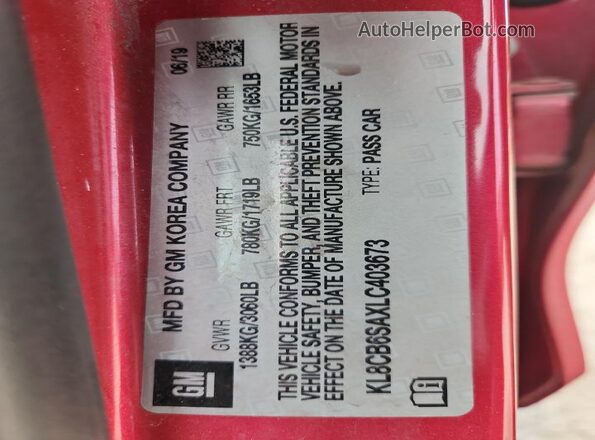 KL8CB6SAXLC403673 2020 CHEVROLET SPARK Pink Engine compartment view