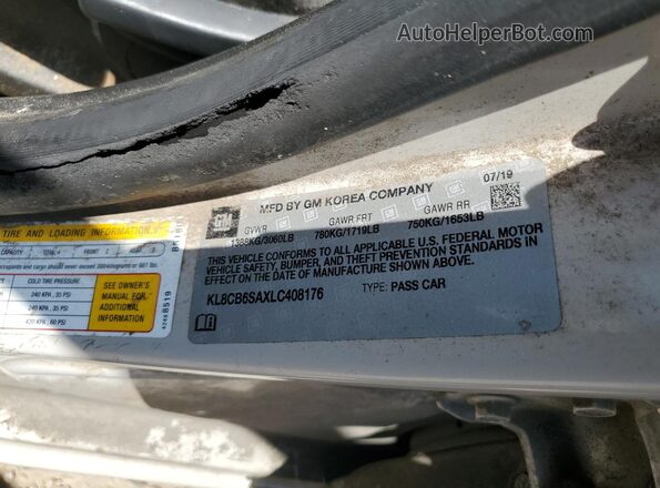KL8CB6SAXLC408176 2020 CHEVROLET SPARK Бежевый Вид подкапотного пространства