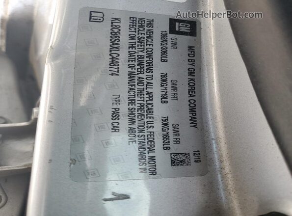 KL8CB6SAXLC448774 2020 CHEVROLET SPARK Silver Շարժիչի բաժամունքի տեսք