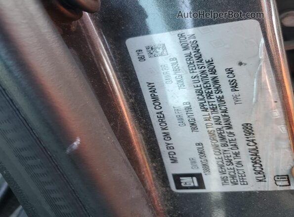 KL8CD6SA0LC419889 2020 CHEVROLET SPARK Gray Engine compartment view