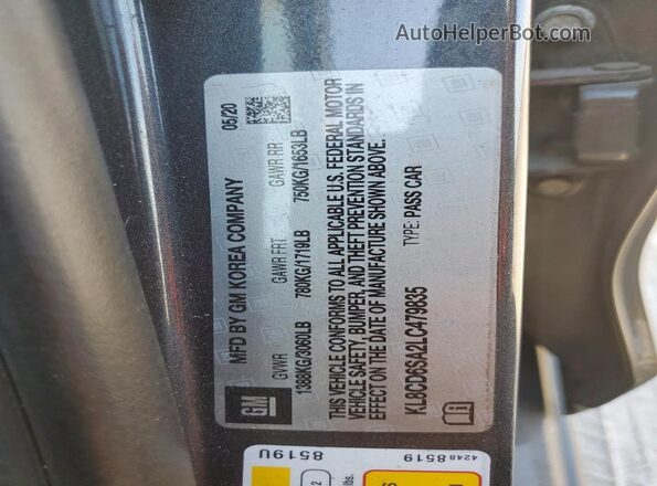 KL8CD6SA2LC479835 2020 CHEVROLET SPARK Gray VIN კოდის სტიკერის ხედი