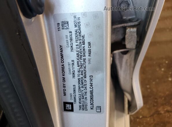 KL8CD6SA6LC441413 2020 CHEVROLET SPARK Серебряный Вид наклейки с VIN-кодом