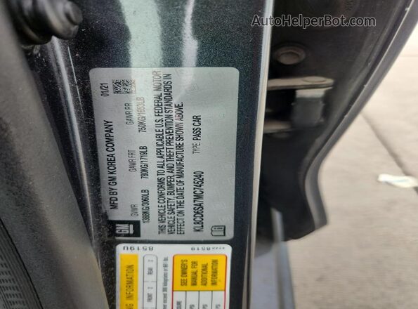 KL8CD6SA7MC745240 2021 CHEVROLET SPARK Gray Widok naklejki z numerem VIN