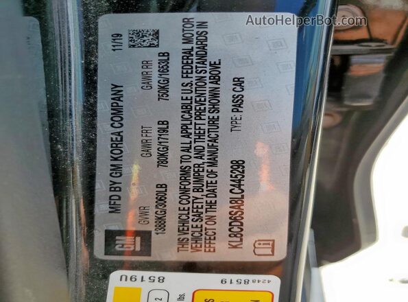 KL8CD6SA8LC445298 2020 CHEVROLET SPARK Black Engine compartment view