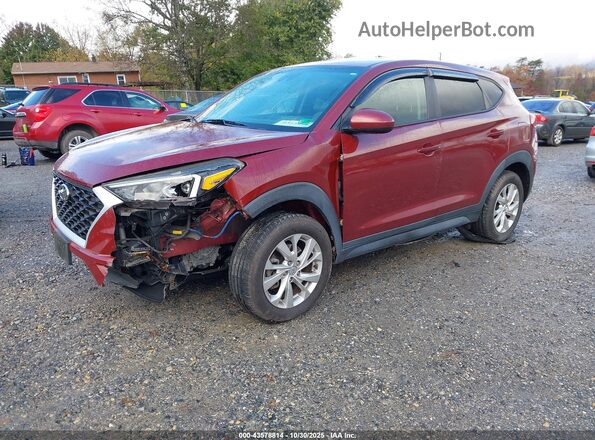 KM8J2CA43LU210909 2020 HYUNDAI TUCSON Red წინა მარცხენა ხედი სამი მეოთხედიდან