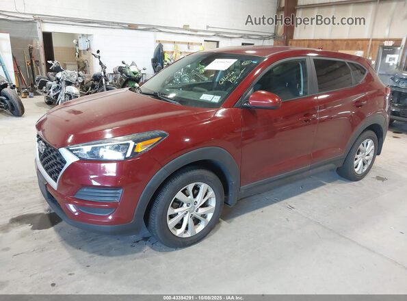 KM8J2CA47LU187392 2020 HYUNDAI TUCSON Red Առջևի ձախ երեք քառորդ տեսարան
