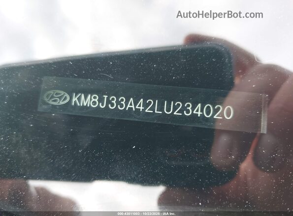 KM8J33A42LU234020 2020 HYUNDAI TUCSON Серый Вид подкапотного пространства