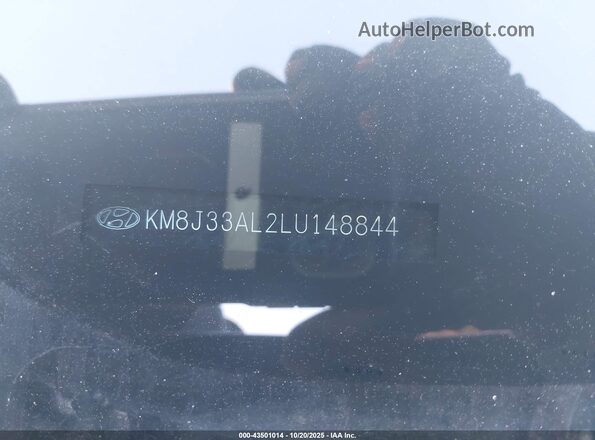 KM8J33AL2LU148844 2020 HYUNDAI TUCSON Черный Вид подкапотного пространства